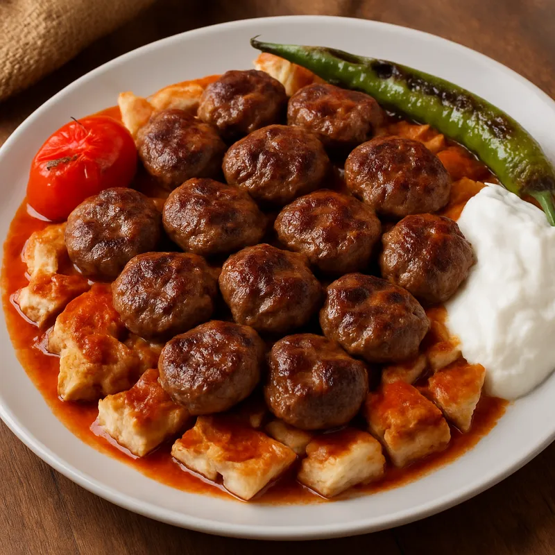 Bursa Pideli Köfte (Bursa Köfte auf Pide)