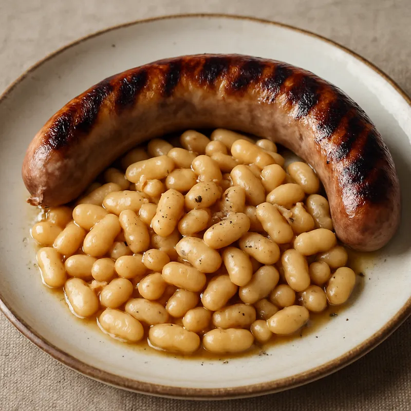 Butifarra Con Mongetes (Wurst mit Bohnen)