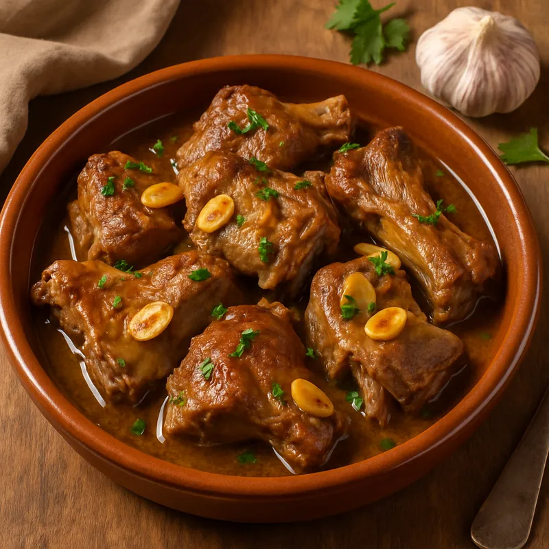 Cabrito Al Ajillo (Zicklein mit Knoblauch)