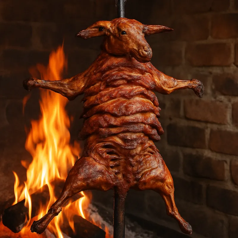 Cabrito al Pastor (Am Spieß gebratenes Zicklein)