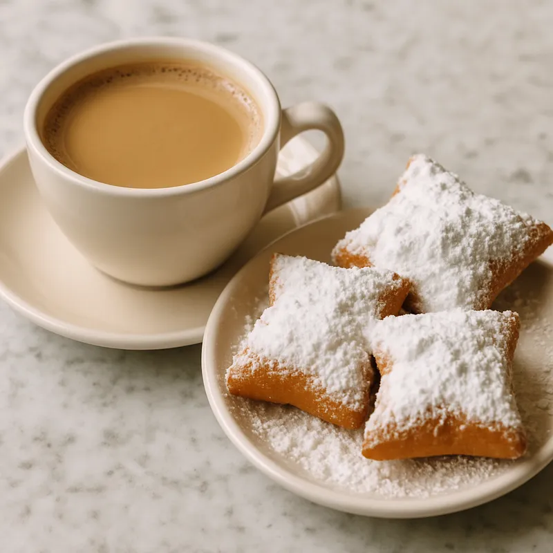 Café au Lait und Beignets