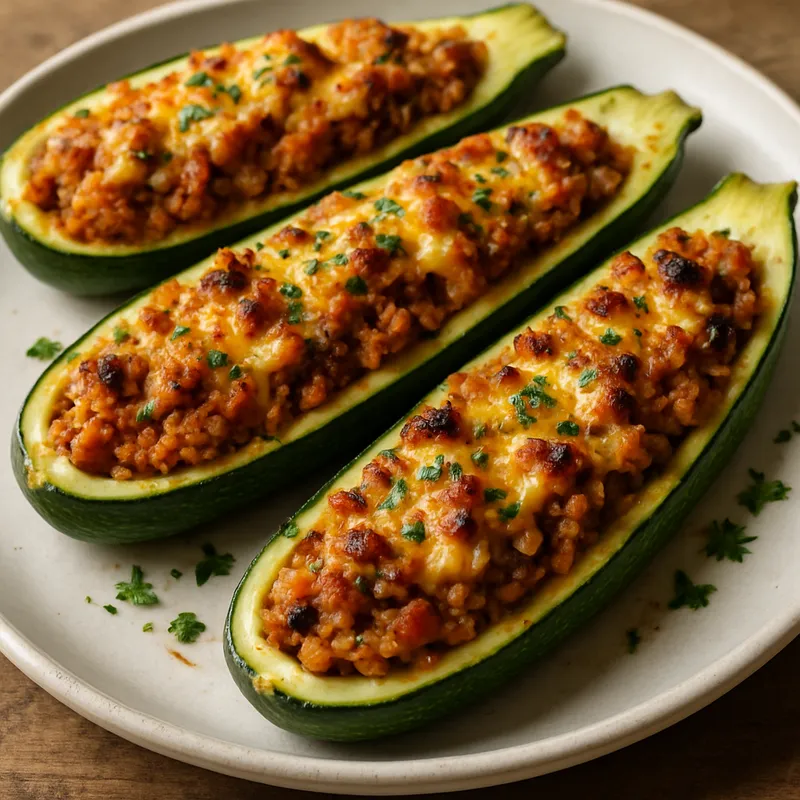 Calabacines Rellenos (Gefüllte Zucchini)