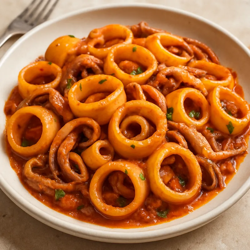 Calamarata mit Tintenfisch