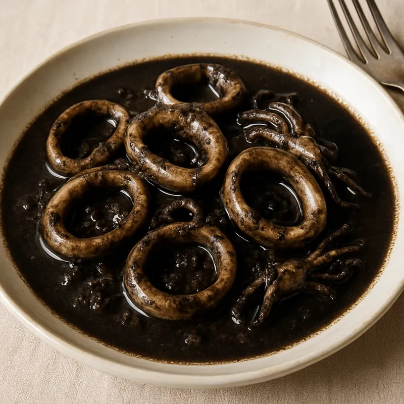 Calamares En Su Tinta (Tintenfisch in seiner eigenen Tinte)