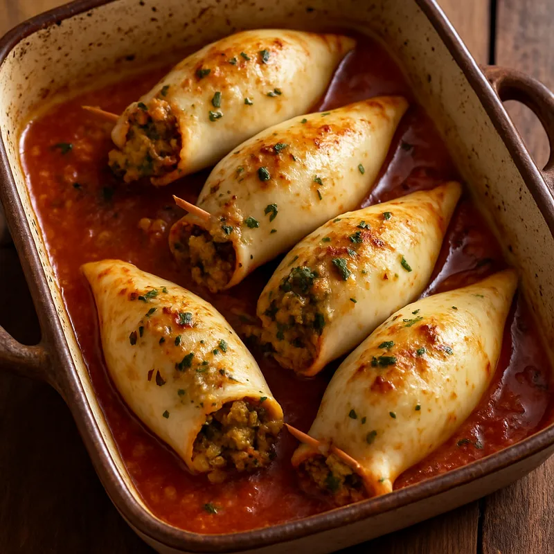 Calamari Ripieni Al Forno (Gefüllte Tintenfische aus dem Ofen)
