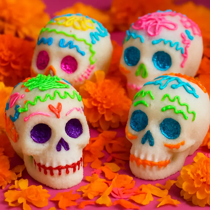 Calaveras de Azúcar (Zuckerschädel zum Día de los Muertos)