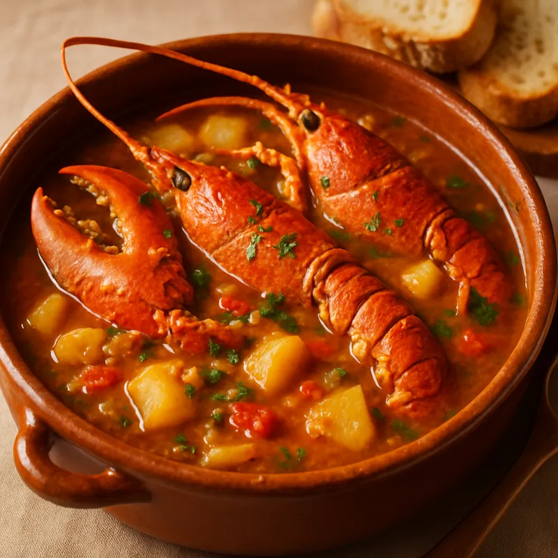 Caldereta de Langosta Menorca (Menorkanischer Hummereintopf)
