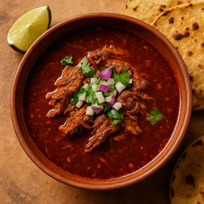 Caldo De Birria Tatemada (Geröstete Birria-Brühe)