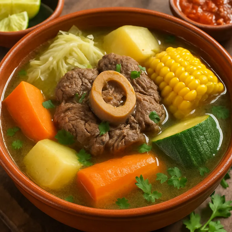 Caldo De Res (Mexikanische Rindfleischsuppe)