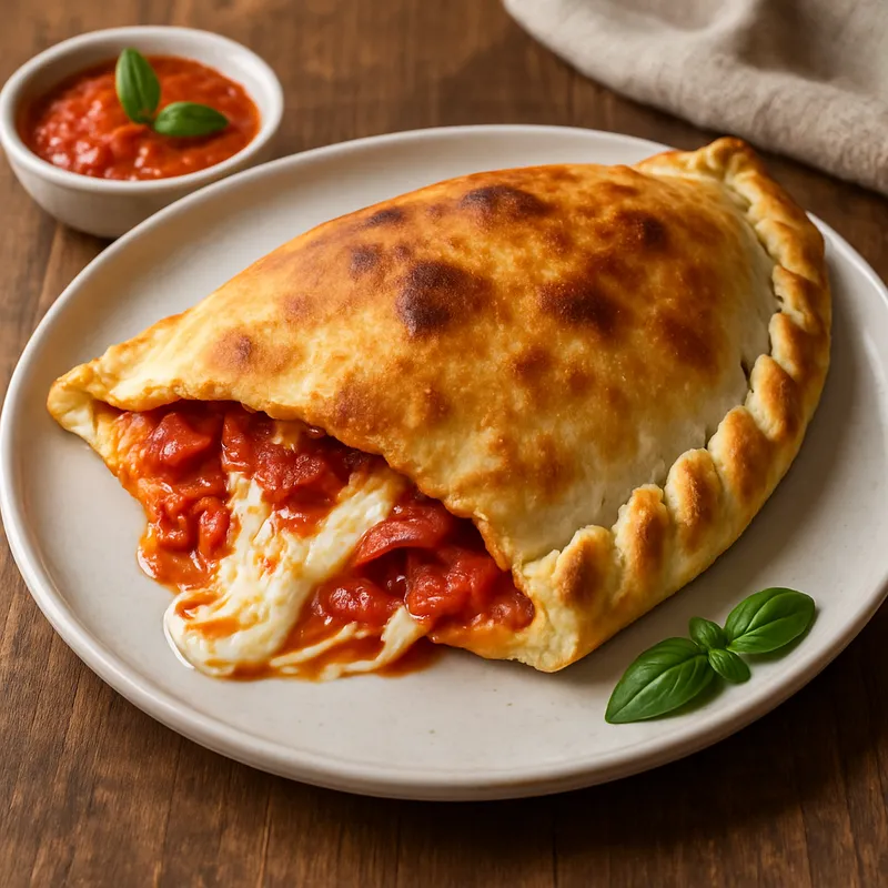 Calzone (Gefüllte italienische Faltpizza)