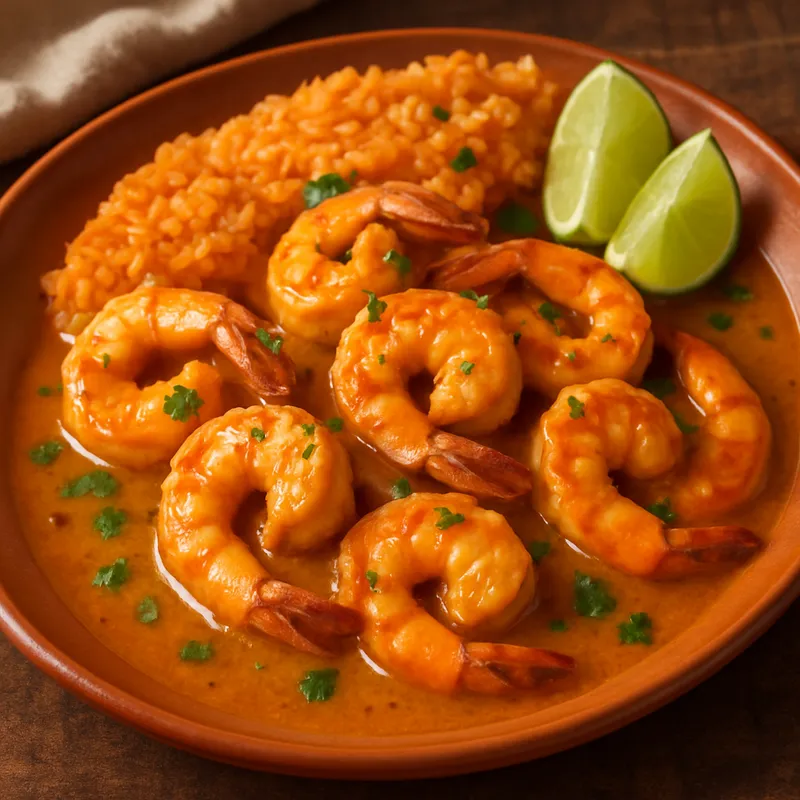 Camarones Al Mezcal (Garnelen in Mezcal-Sauce)