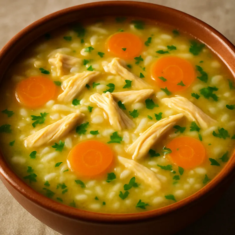 Canja de Galinha (Portugiesische Hühnerreissuppe)