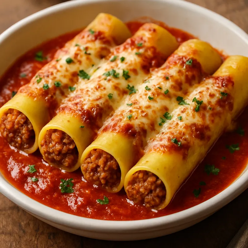 Cannelloni mit Fleischfüllung