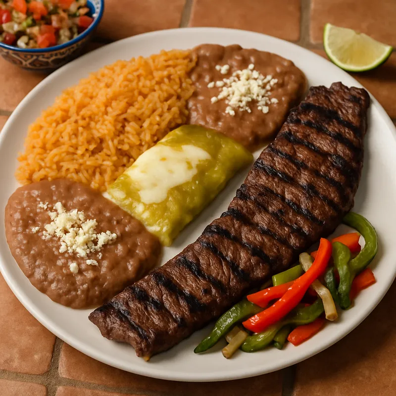 Carne Asada Tampiqueña (Gegrilltes Rindfleisch Tampiqueña)