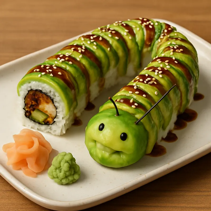 Caterpillar Roll (Japanische Sushi-Rolle)