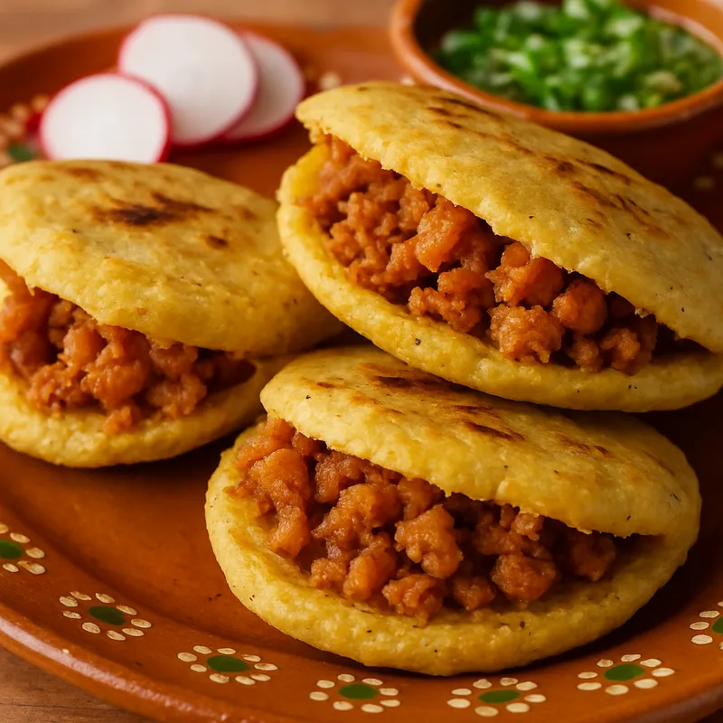 Cdmx Gorditas de Chicharrón (Mexiko-Stadt Maisfladen mit Schweinecracklings)