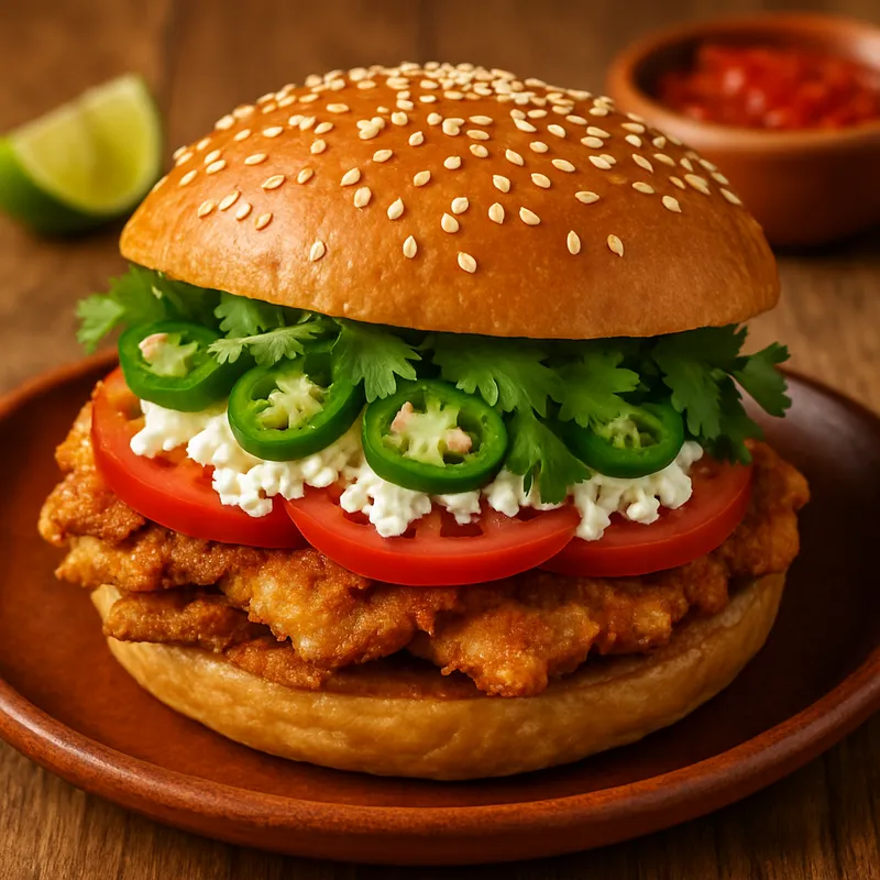 Cemita-Sandwich auf amerikanische Art