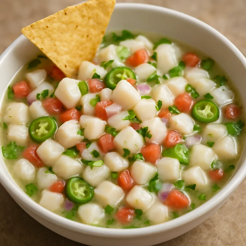 Ceviche De Callo De Hacha (Jakobsmuschel-Ceviche)