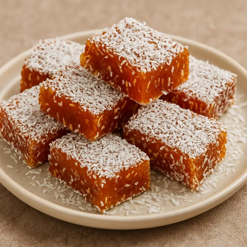 Cezerye (Mersinische Karotten-Kokos-Süßigkeit)
