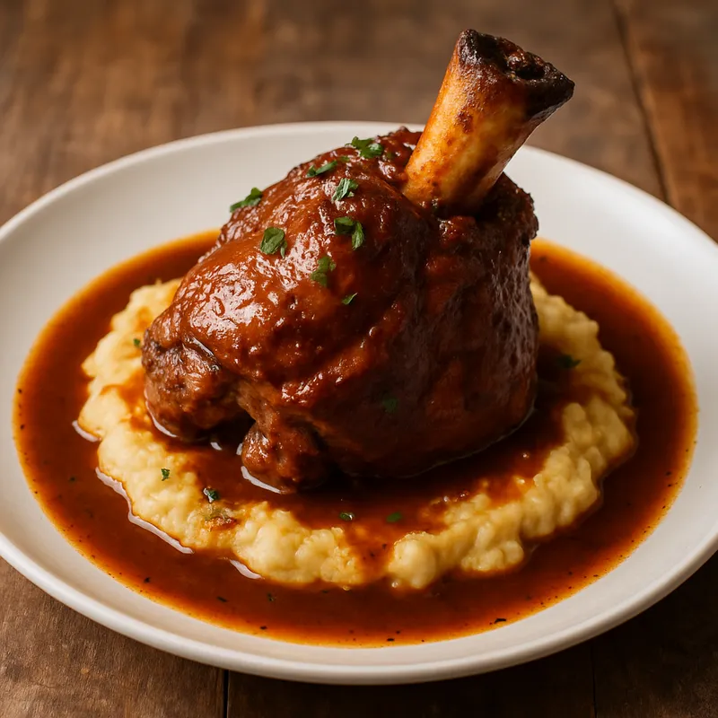Chamorro de Cerdo (Geschmorte Schweinshaxe)