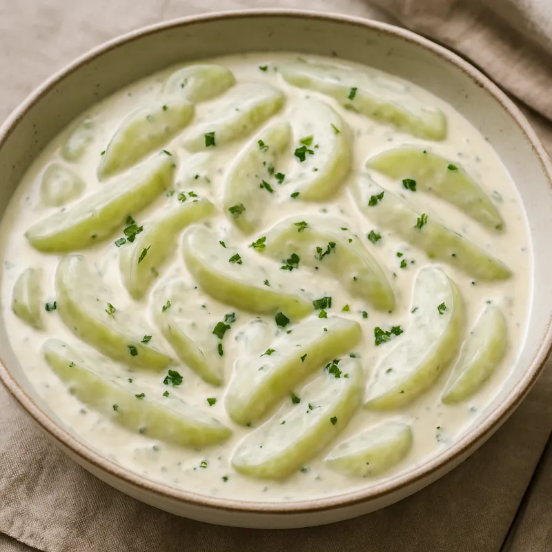 Chayote in Sahnesauce