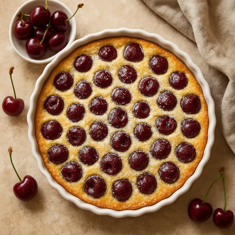 Cherry Clafoutis auf Italienische Art