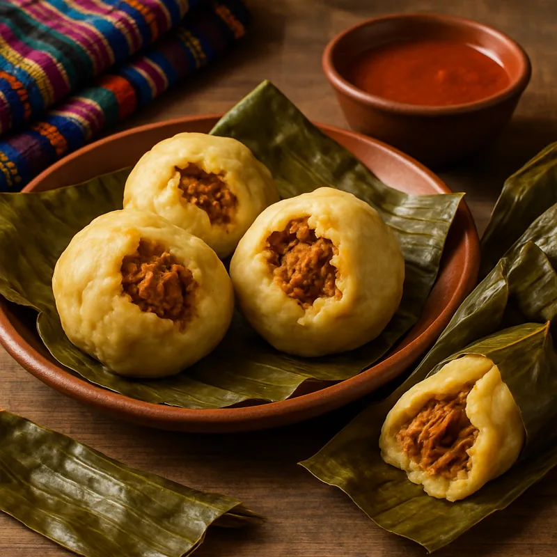Chiapas Tamales De Bola (Chiapas Fleischbällchen-Tamales)