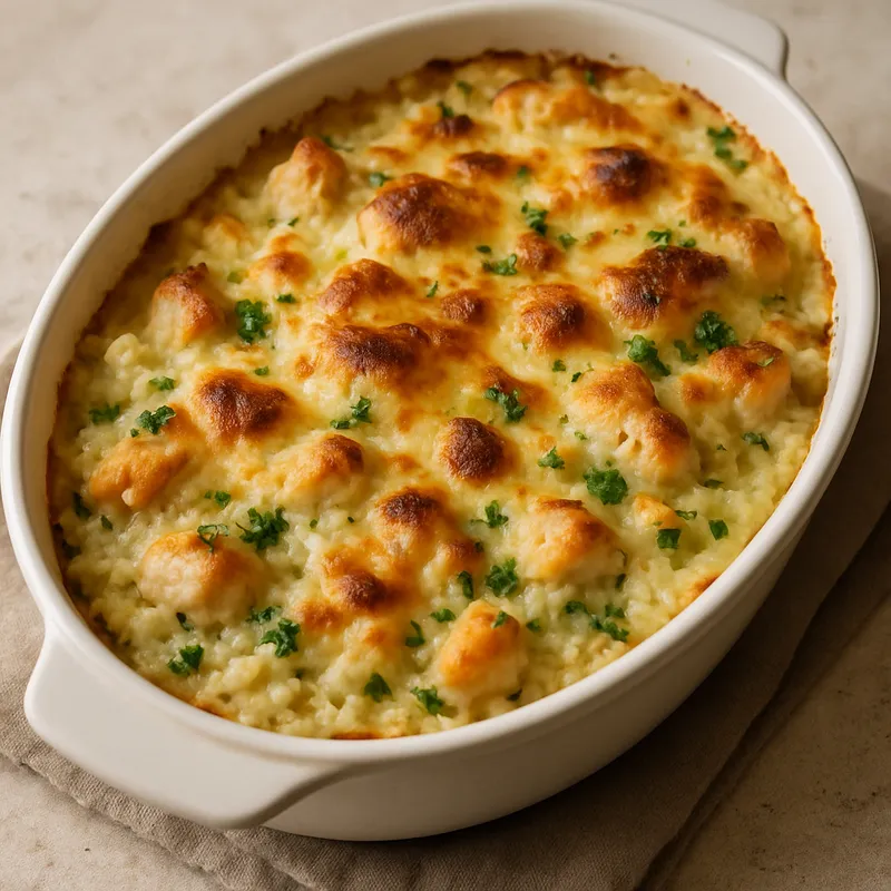 Chicken Doria (Hähnchen-Reis-Gratin)