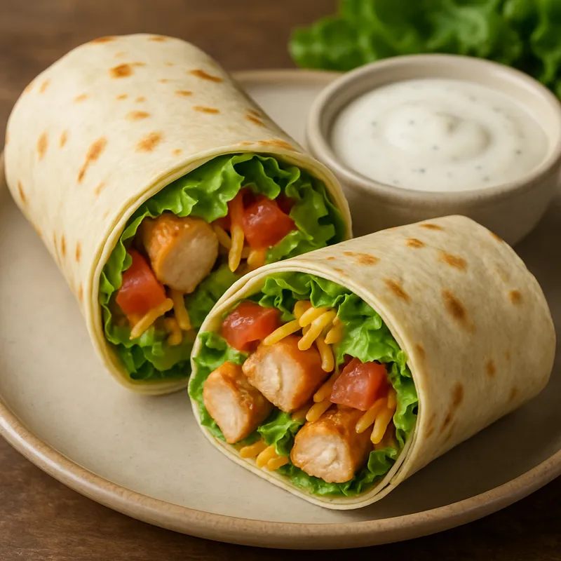 Chicken Wrap mit Ranch-Dressing
