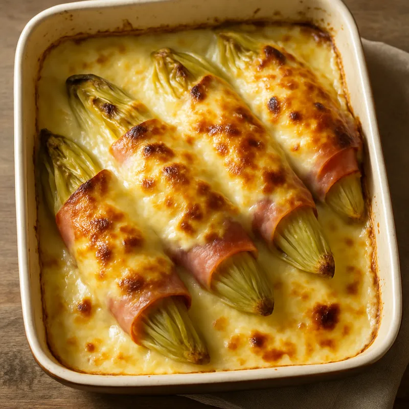 Chicoree-Schinken-Gratin