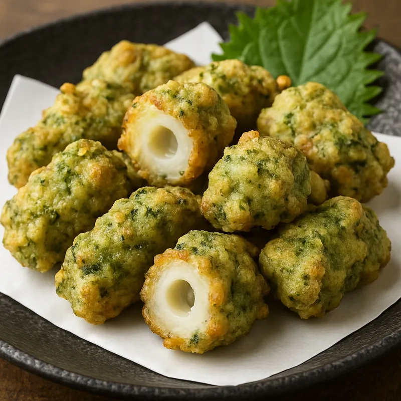 Chikuwa Isobe Age (Frittierter Fischkuchen mit Meeresalgen)