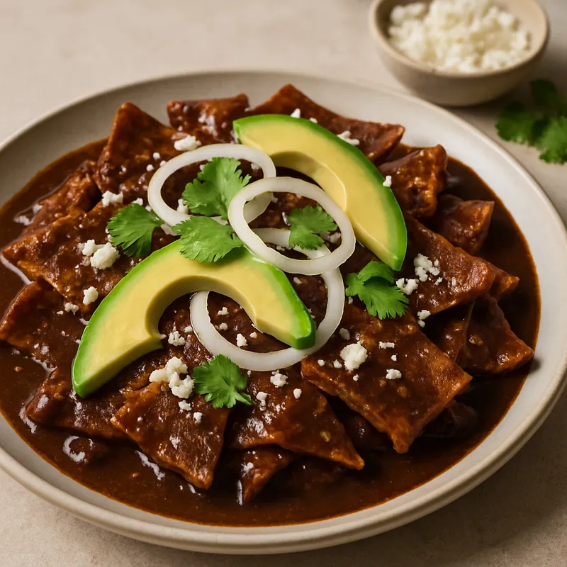 Chilaquiles mit Mole-Sauce