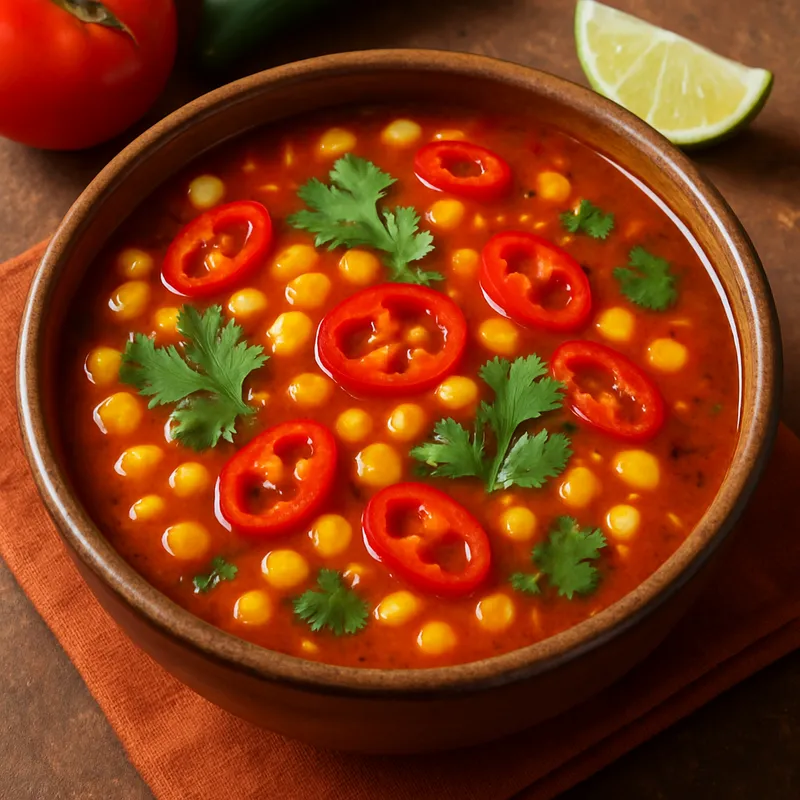Chileatole (Mais-Chili-Suppe)