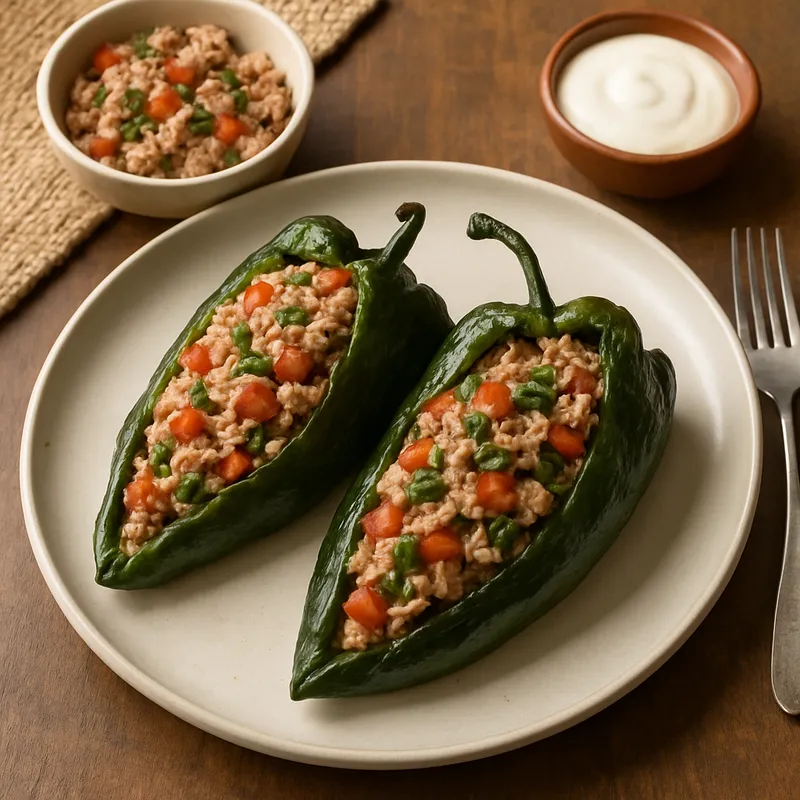 Chiles Rellenos de Atún (Mit Thunfisch gefüllte Chiles)