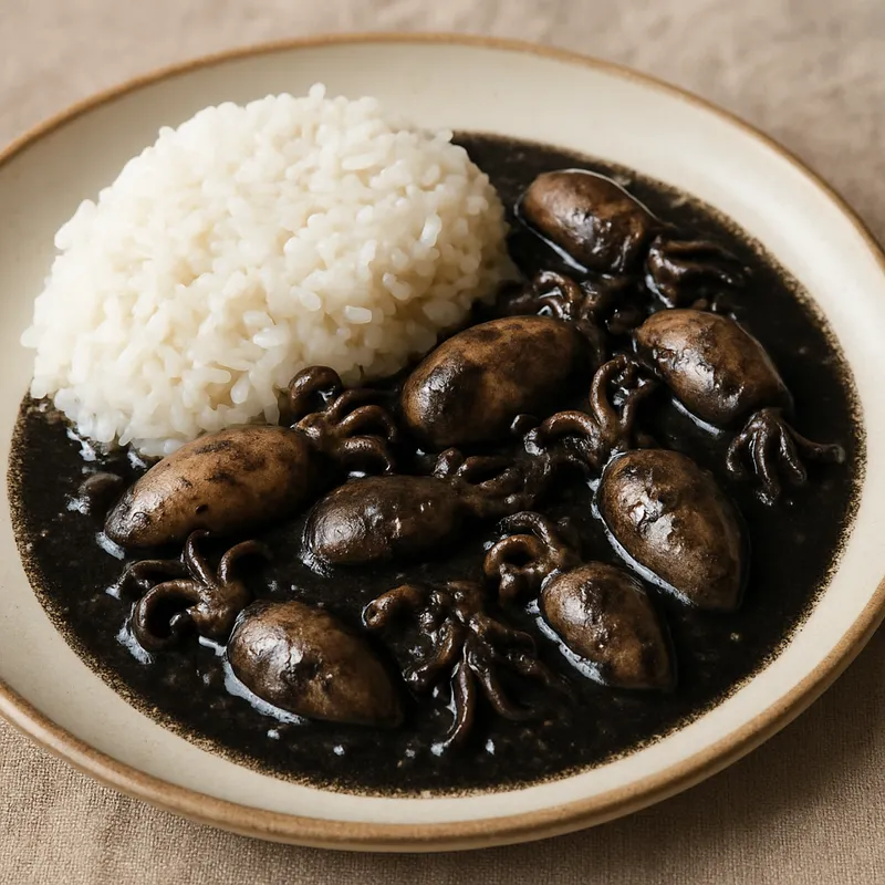 Chipirones En Su Tinta (Baby-Tintenfisch in seiner Tinte)