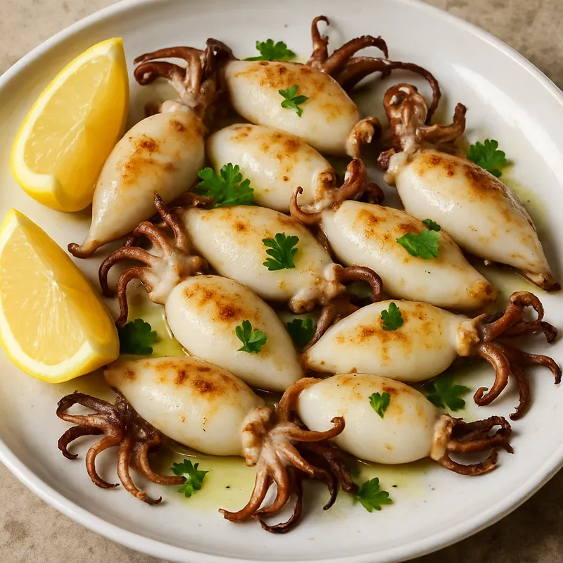 Chipirones (Kleine Tintenfische gebraten oder gegrillt)