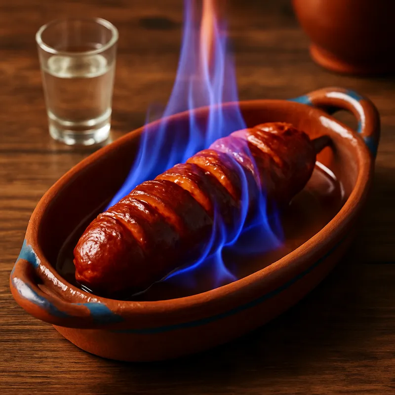 Chouriço in Aguardente (Portugiesische Chorizo in Feuerwasser)