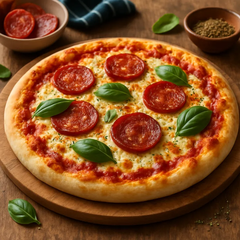 Chouriço-Pizza auf portugiesische Art