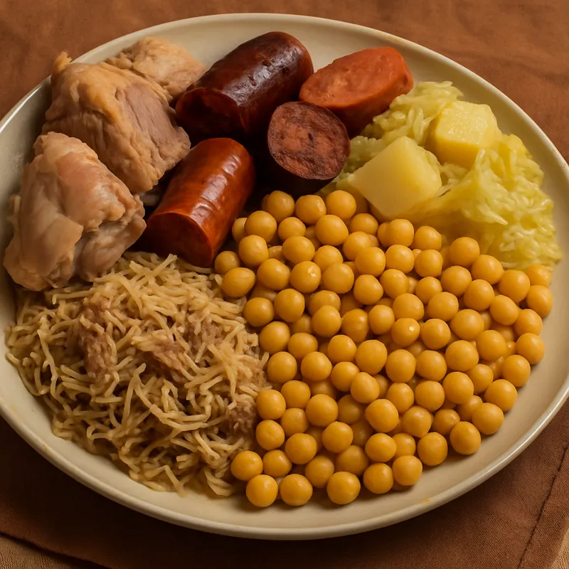 Cocido Maragato (Umgekehrter Eintopf aus León)
