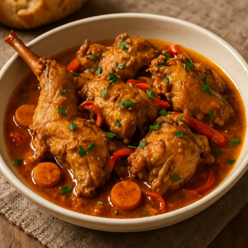 Conejo En Salmorejo Canario (Kaninchen in kanarischer Marinade)