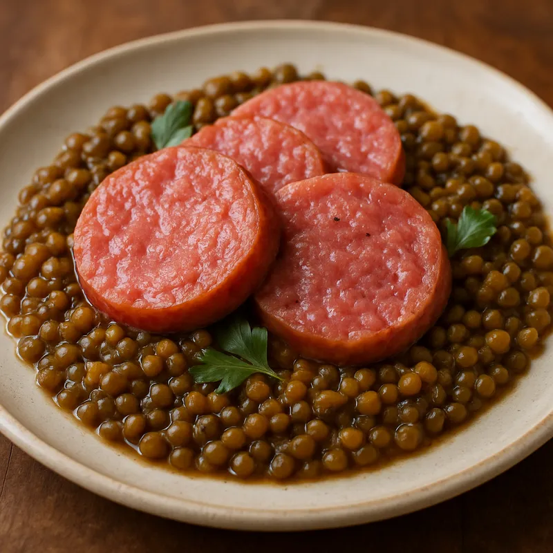 Cotechino mit Linsen