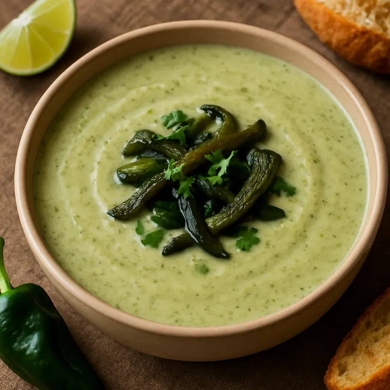 Crema de Poblano (Poblano-Cremesuppe)