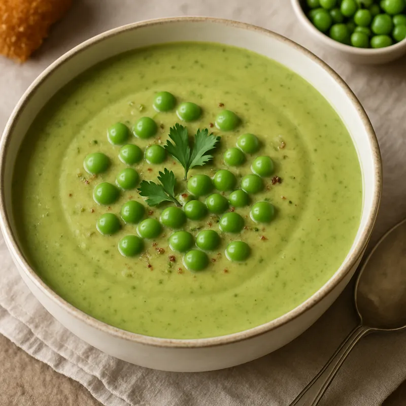 Cremige Erbsensuppe