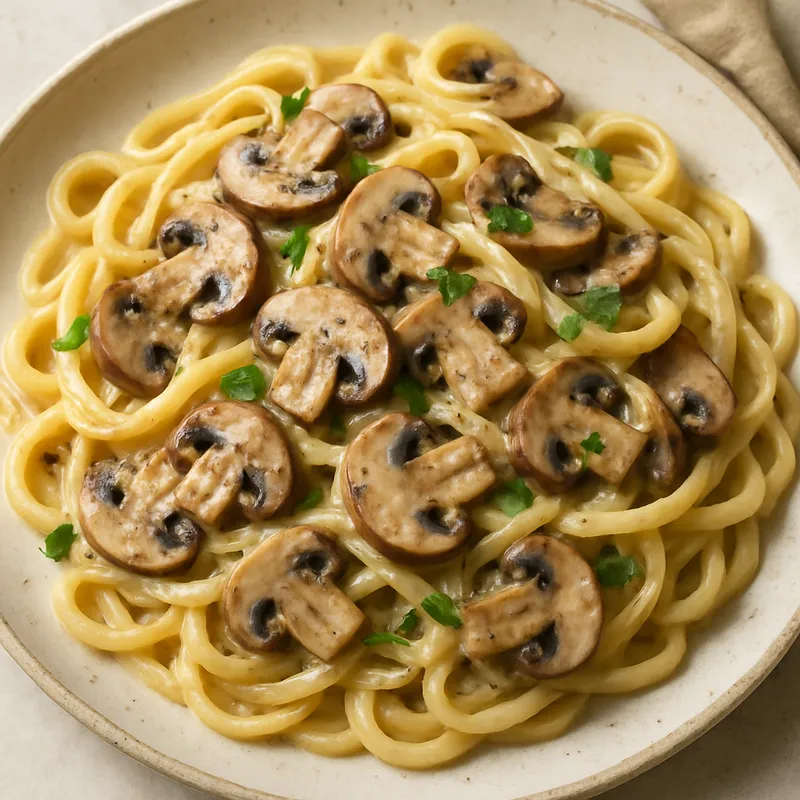 Cremige Pilzpasta