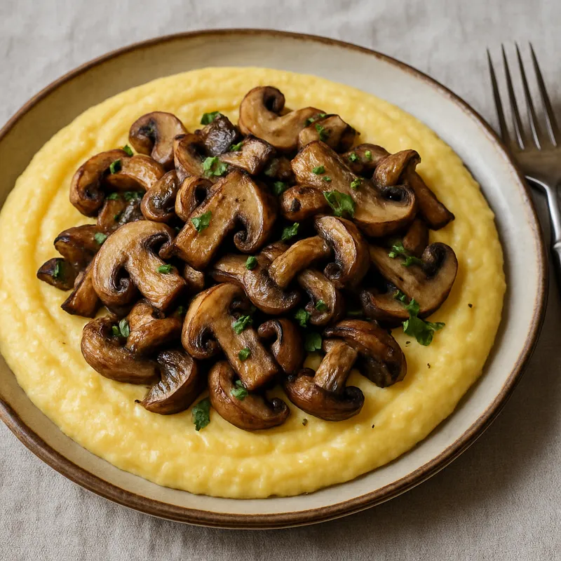 Cremige Polenta mit Pilzen