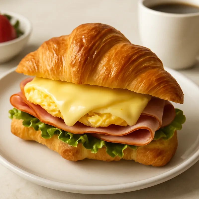Croissant-Frühstückssandwich