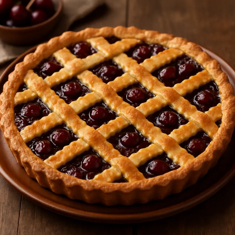 Crostata di Visciole (Sauerkirsch-Marmeladentarte)