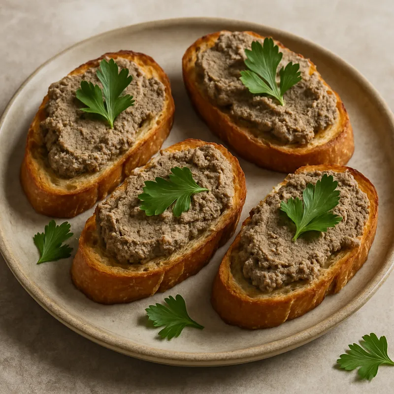 Crostini mit Hühnerleberpastete