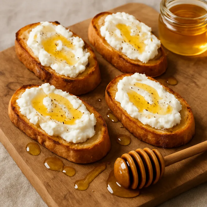 Crostini mit Ricotta und Honig