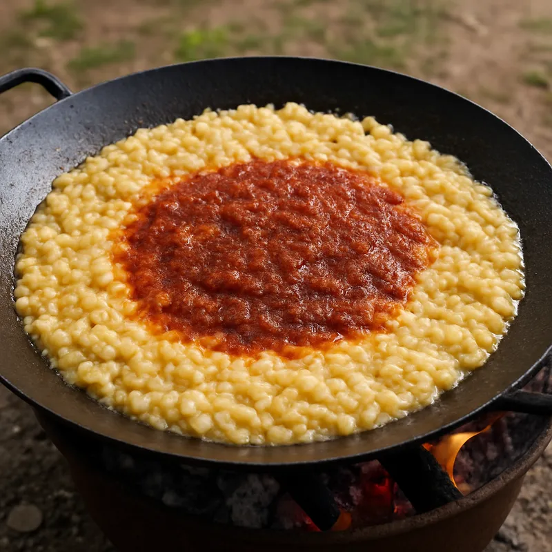 Denizli Keşkek Saçı (Denizli Eisenpfannen-Brei)